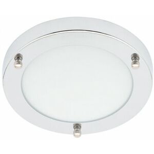 Litecraft - Mari Ceiling Light Small Bathroom Flush 12W led IP44 Fitting - Chrome