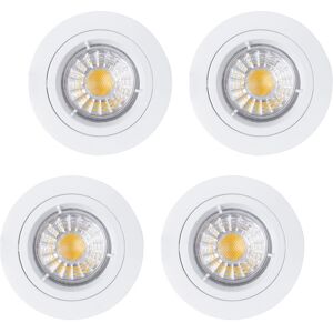 Recessed Downlight Fixed Diecast Ceiling Spotlight in White - 4 Pack - Litecraft