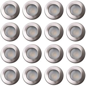 Recessed Downlight IP65 Diecast Spotlight in Brushed Chrome - 16 Pack - Litecraft