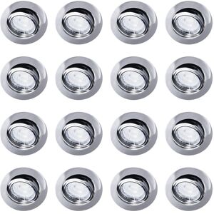 Recessed Downlight Tiltable Diecast Spotlight in Chrome - 16 Pack - Litecraft