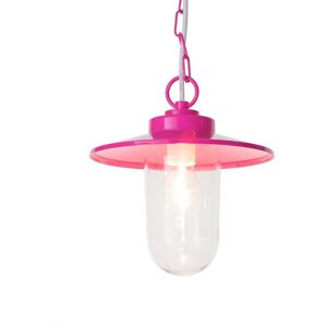 Vancouver Ceiling Pendant Fisherman Styled 1 Light In Pink - 2 Pack - Litecraft