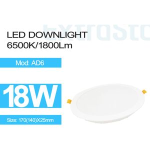 Livingandhome - 18W led Downlight, 6500K, 1800 Lumen