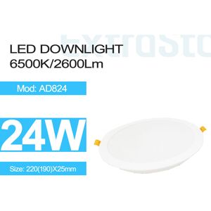 Livingandhome - 24W led Downlight, 6500K, 2600 Lumen