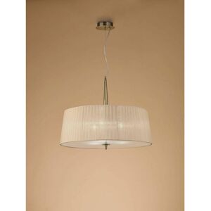 DIYAS Loewe Single pendant lamp 3 E14 bulbs, antique brass with bronze lampshade