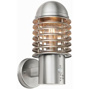Endon - Louvre Pir - 1 Light Outdoor Wall Brushed Stainless Steel IP44, E27