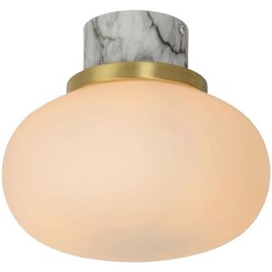 Lorena - Flush Ceiling Light Bathroom - Ø23cm - 1xE27 - IP44 - Opal - Lucide