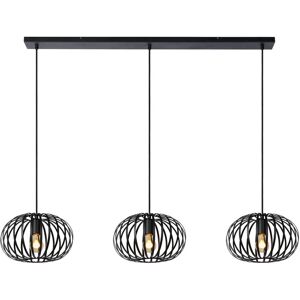 Manuela - Bar Pendant Light - 3xE27 - Black - Lucide