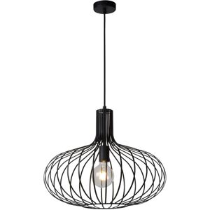 Manuela - Pendant Light - Ø50cm - 1xE27 - Black - Lucide