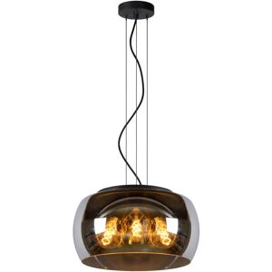 Olivia - Pendant Light - Ø40cm - 3xE27 - Smoke Grey - Lucide