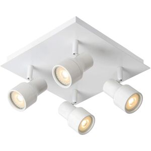 Lucide - sirene-led - Ceiling Spotlight Bathroom - Ø10cm - led Dim. - GU10 - 4x5W 3000K - IP44 - White