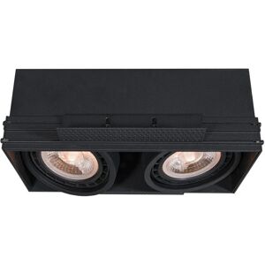 Trimless - Twin Recessed Downlight - 2xGU10 - Black - Lucide