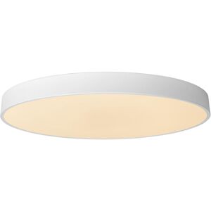 Unar Modern Flush ceiling light - Ø60cm - led Dim. - 1x60W 2700K - 3 StepDim - White - Lucide