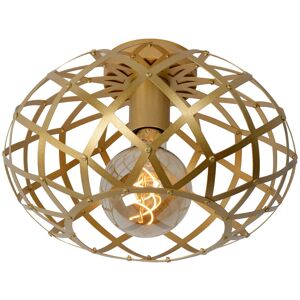 Wolfram - Flush Ceiling Light - Ø30cm - 1xE27 - Matt Gold, Brass - Lucide