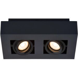 Xirax - Ceiling Spotlight - led Dim to warm - GU10 - 2x5W 2200K/3000K - Black - Lucide