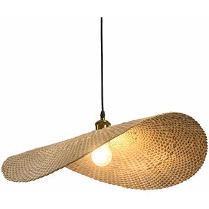 DENUOTOP Chandelier Pendant Light Shade Pendant Lamp Handmade Bamboo Braid Pendant Lamp E27 Customized Creative Design Hanging Rattan Iron Chandelier Hanging