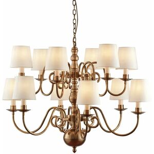 LOOPS Luxury Hanging Ceiling Pendant Light Solid Brass Marble Silk 12 Lamp Chandelier