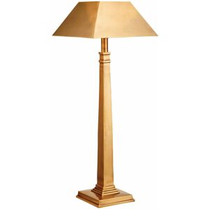 LOOPS Luxury Table Lamp Solid Brass & Square Shade Metal Square Base Console Light