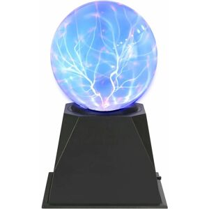 Goeco - Magic plasma ball 10cm, 4 inch ball lamp, plasma light sensitive to touch, connect retro night light, new gift for children's holidays,