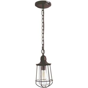 Marine - 1 Light Small Ceiling Lantern Pendant Bronze, E27 - Elstead