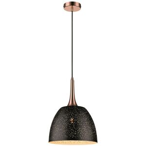 Spring Lighting - 1 Light Dome Ceiling Pendant Black, Copper, E27