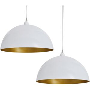 BERKFIELD HOME Mayfair Ceiling Lamp 2 pcs Height-adjustable Semi-spherical White