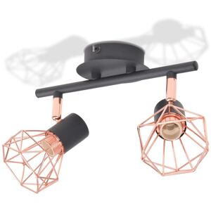 Berkfield Home - Mayfair Ceiling Lamp with 2 Spotlights E14 Black and Copper