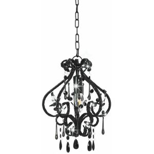 Berkfield Home - Mayfair Ceiling Lamp with Beads Black Round E14