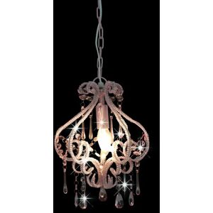 Berkfield Home - Mayfair Ceiling Lamp with Beads Pink Round E14