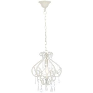 Berkfield Home - Mayfair Ceiling Lamp with Beads White Round E14