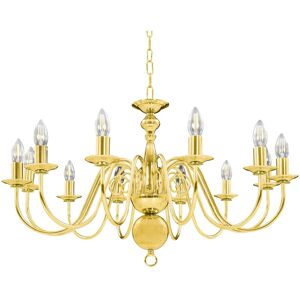 Berkfield Home - Mayfair Chandelier Golden 12 x E14 Bulbs