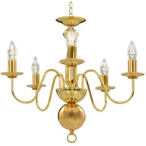 Berkfield Home - Mayfair Chandelier Golden 5 x E14 Bulbs