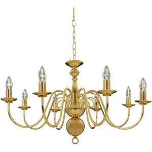 Berkfield Home - Mayfair Chandelier Golden 8 x E14 Bulbs