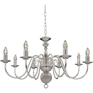 Berkfield Home - Mayfair Chandelier Silver 8 x E14 Bulbs