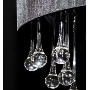 BERKFIELD HOME Mayfair Chandelier with 85 Crystals Black