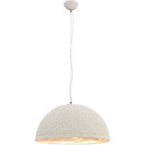 BERKFIELD HOME Mayfair Pendant Lamp White and Silver Ø50 cm E27