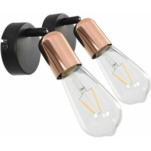 BERKFIELD HOME Mayfair Spot Lights 2 pcs Black and Copper E27