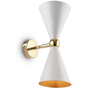 Modern - Vesper Modern Vesper 2 Light White with Gold Up Down Wall Lamp - Maytoni