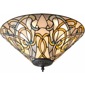 LOOPS Medium Tiffany Glass Wall Light - Dimmable led Lamp - 2 x 60W E27 gls Required