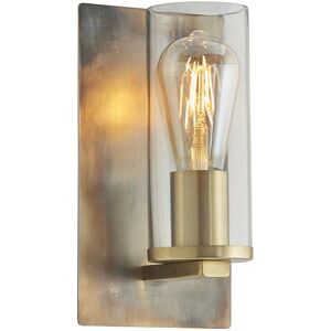 Palermo Wall Lamp Bronze Patina Plate & Clear Glass - Merano