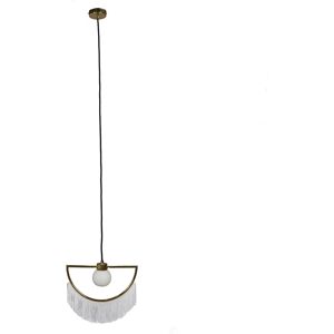 VALUELIGHTS Metal Ceiling Light with Tassels - White