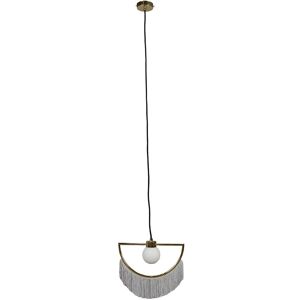 Valuelights - Metal Ceiling Light with Tassels - Grey