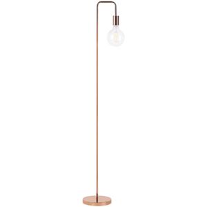 Beliani - Minimalist Industrial Floor Lamp Light Metal Gloss Finish Copper Savena - Copper