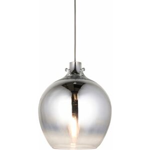 LOOPS Metallic Chrome Ceiling Pendant Light Obre Glass Finish Hanging Interior Fitting