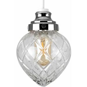 VALUELIGHTS Crystal Effect Glass Non Electric Ceiling Pendant Light Shade Lighting - No Bulb
