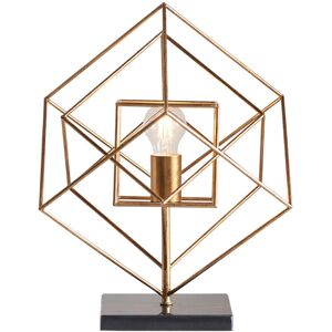 Pescara Table Lamp Antique Gold Leaf & Black Marble - Merano