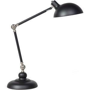 Beliani - Modern Adjustable Desk Lamp Black Metal Office Study Light Round Shade Meramec - Black