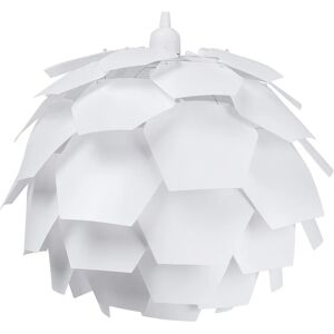 BELIANI Modern Ceiling Pendant Light White Geometric Shade Flower Design Small Segre - White