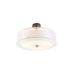 QAZQA Modern ceiling lamp white 50 cm 3-light - Drum Duo - White