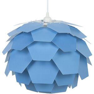 BELIANI Modern Ceiling Pendant Light Blue Geometric Shade Flower Design Small Segre - Blue