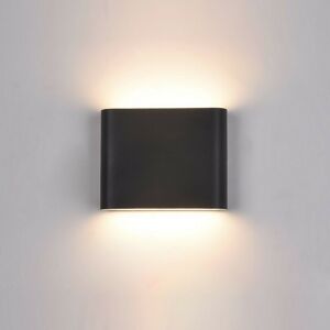 Italux - Romano - Modern led Outdoor Wall Lamp Black, Warm White 3000K 360lm, IP44